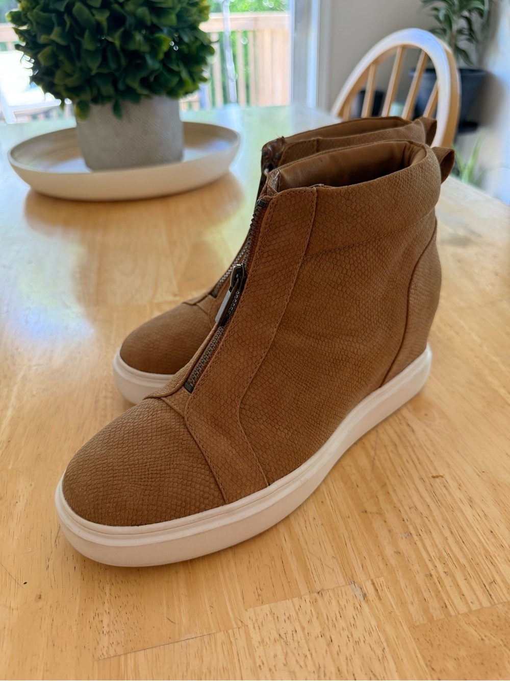 Tan Wedge Sneaker